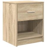 vidaXL Nachtkastje met lade 40x34x50 cm sonoma eikenkleurig