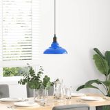 vidaXL Hanglamp - Verstelbaar - Donkerblauw - Metaal - Ø31 cm