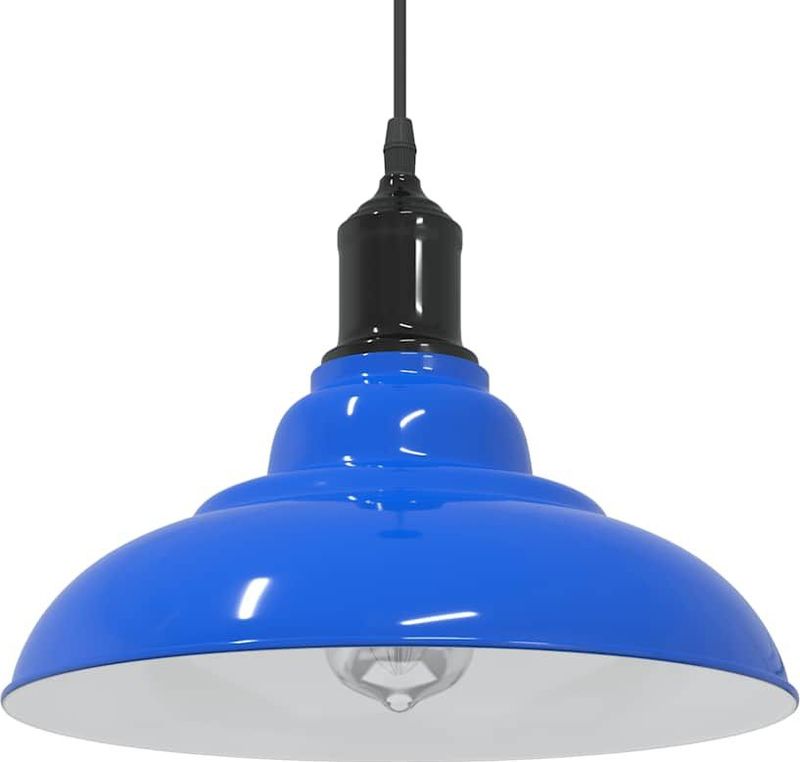 vidaXL Hanglamp - Verstelbaar - Donkerblauw - Metaal - Ø31 cm