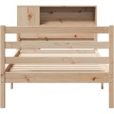 vidaXL Bed met boekenkast zonder matras massief grenenhout 75x190 cm