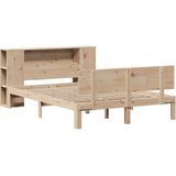 Vidaxl - Massivholzbett mit Regal ohne Matratze 160x200 cm Kiefer