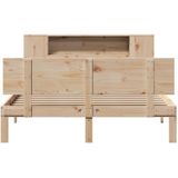 Vidaxl - Massivholzbett mit Regal ohne Matratze 160x200 cm Kiefer