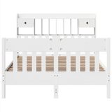 vidaXL - Bedframe - zonder - matras - massief - grenenhout - witx200 - cm