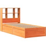 vidaXL - Bedframe - zonder - matras - massief - grenenhout - wasbruinx200 - cm