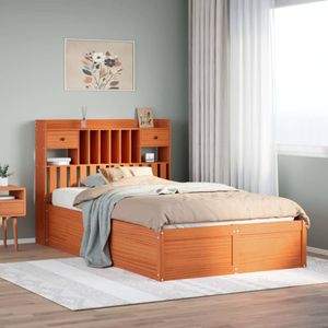 vidaXL - Bedframe - zonder - matras - massief - grenenhout - wasbruinx200 - cm