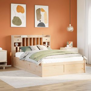 vidaXL Bedframe zonder matras massief grenenhout 140x190 cm