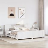 vidaXL Bedframe zonder matras massief grenenhout wit 200x200 cm