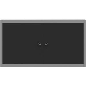 vidaXL - Gereedschapskast - Staal - Zwart - Wandgemonteerd - 100x20x55 cm