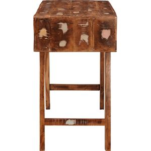 vidaXL - Kaptafel - Massief Hergebruikt Hout - Met Spiegel - Opslag