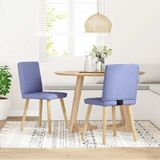Esszimmerstühle 2 Stk. Jeansblau Stoff Vidaxl
