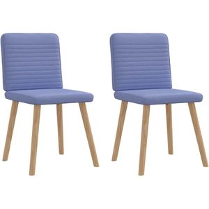 Esszimmerstühle 2 Stk. Jeansblau Stoff Vidaxl