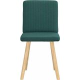 vidaXL Eetkamerstoelen 2 st stof donkergroen
