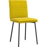 vidaXL - Eetkamerstoelen - 2 - st - fluweel - geel