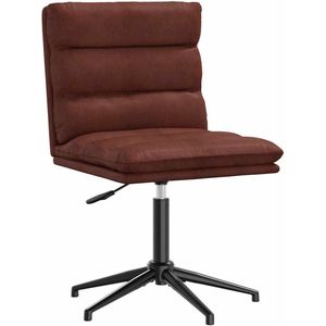 vidaXL - Eetkamerstoel - Kunstleer - Glanzend Bruin - Ergonomisch Ontwerp