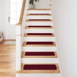 vidaXL Trapmat - Bordeaux - Polypropeen - Antislip