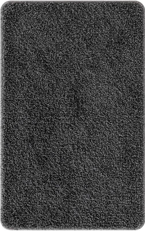 Moderne Donkergrijze Badmat - Polyester - Antislip - Waterdicht