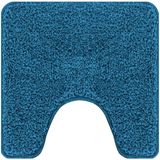 vidaXL 2-delige Badmattenset - Blauw - Polypropeen - Antislip