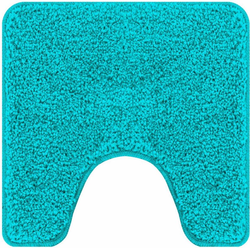 vidaXL 3-delige Badmattenset - Turquoise - Polypropeen - Anti-slip