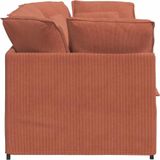 vidaXL Modulaire bank met kussens corduroy stof rood oranje