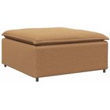 Vidaxl - Modulares Sofa mit Hocker Kissen Stoff in Lammwolloptik Beige