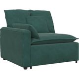 Vidaxl - Modulares Sofa mit Kissen Samt Dunkelgrün
