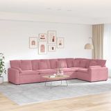 Vidaxl - Modulares Sofa mit Kissen Samt Rosa