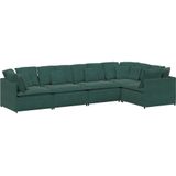 Vidaxl - Modulares Sofa mit Kissen Samt Dunkelgrün