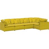 Vidaxl - Modulares Sofa mit Kissen Samt Gelb