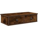 vidaXL - Wandschap - Gerookt Eikenkleur - Bewerkt Hout