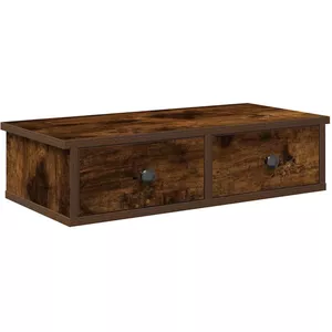 VidaXL Wandschap met lade zwevend MDF wit - Kantoormeubelen Plus