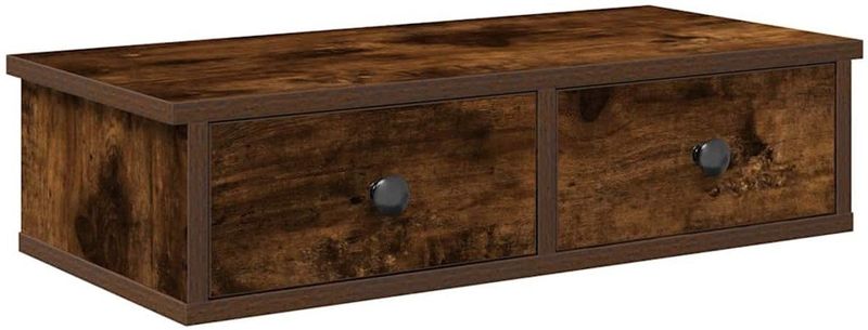 vidaXL - Wandschap - Gerookt Eikenkleur - Bewerkt Hout