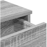 vidaXL - Wandschap - Grijs - Bewerkt Hout - 60x28x15 cm