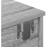 vidaXL - Wandschap - Grijs - Bewerkt Hout - 60x28x15 cm