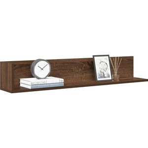 vidaXL Wandschappen 2 st 100x16,5x16,5cm bewerkt hout bruin eikenkleur