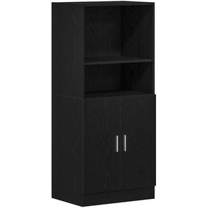 vidaXL - Tv-meubel - Zwart - Bewerkt hout - 80 x 24 x 63 cm | Leen Bakker