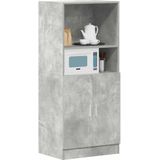vidaXL Keukenkast 57x41,5x131,5 cm bewerkt hout betongrijs