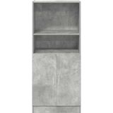 vidaXL Keukenkast 57x41,5x131,5 cm bewerkt hout betongrijs