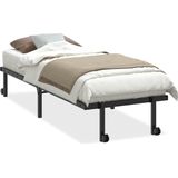 vidaXL Bettgestell ohne Matratze Klappbar Schwarz 75x190 cm Stahl