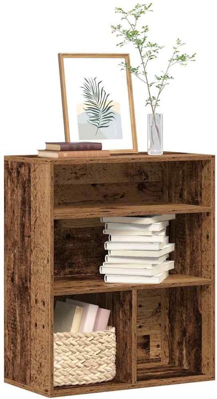 vidaXL Boekenkast 60x30x71,5 cm bewerkt hout oud houtkleurig