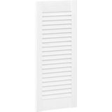 vidaXL Kastdeuren - Louvre Design - Wit - Massief Grenenhout - 2 Stuks