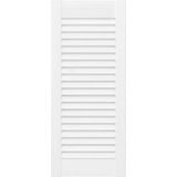 vidaXL Kastdeuren - Louvre Design - Wit - Massief Grenenhout - 2 Stuks