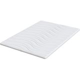 vidaXL - Matraspad - Wit - Polyester - Ademend Materiaal