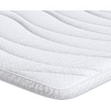 vidaXL Matraspad - Wit - Polyester - Ademend Materiaal