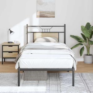 vidaXL - Bedframe - Hout - Sonoma Eikenkleurig - 80x200 cm