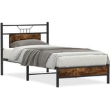 vidaXL - Bedframe - zonder - matras - hout - gerookt - eikenkleurigx200 - cm