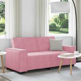 2-Sitzer-Sofa Rosa 140 cm Samt Vidaxl