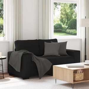 vidaXL 2-zitsbank 120 cm stof zwart