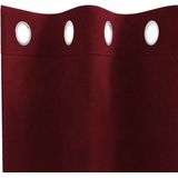 Gordijnen - Bordeauxrood - Oogjesstijl - Kamerdonkering