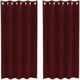 Gordijnen - Bordeauxrood - Oogjesstijl - Kamerdonkering