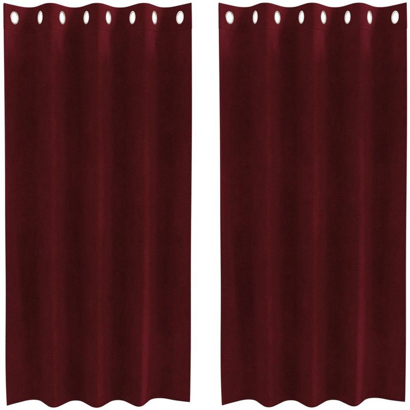 Gordijnen - Bordeauxrood - Oogjesstijl - Kamerdonkering
